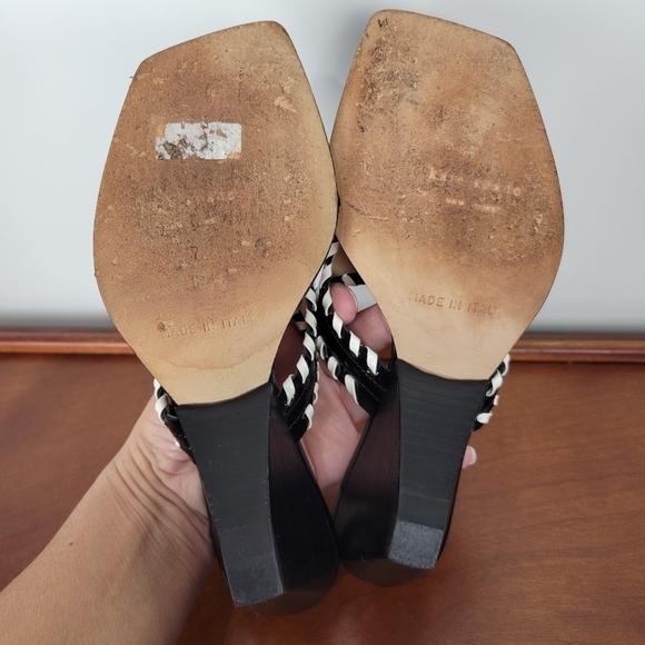 Kate Spade Square Toe Mule Sandal in Black & White Size 7 - Picture 8 of 8